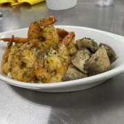 BBQ Shrimp + Garlic Mushrooms