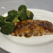 Honey Soy Salmon and Braised Broccoli